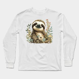 Cute Sloth Long Sleeve T-Shirt